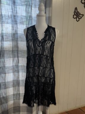 Free People Navy Blue Lace Dress.